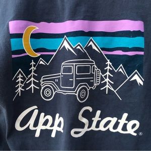 App State Graphic Tee Shirt Size Small Camper Mountaineers